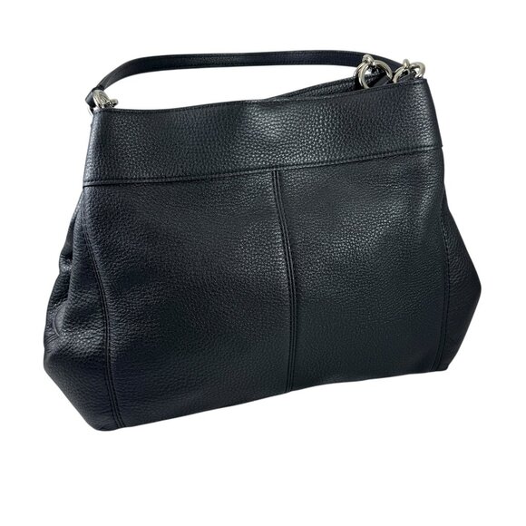 Coach Black Pebbled Leather Lexy Purse Hobo Shoulder Bag F57545 - Picture 5 of 10